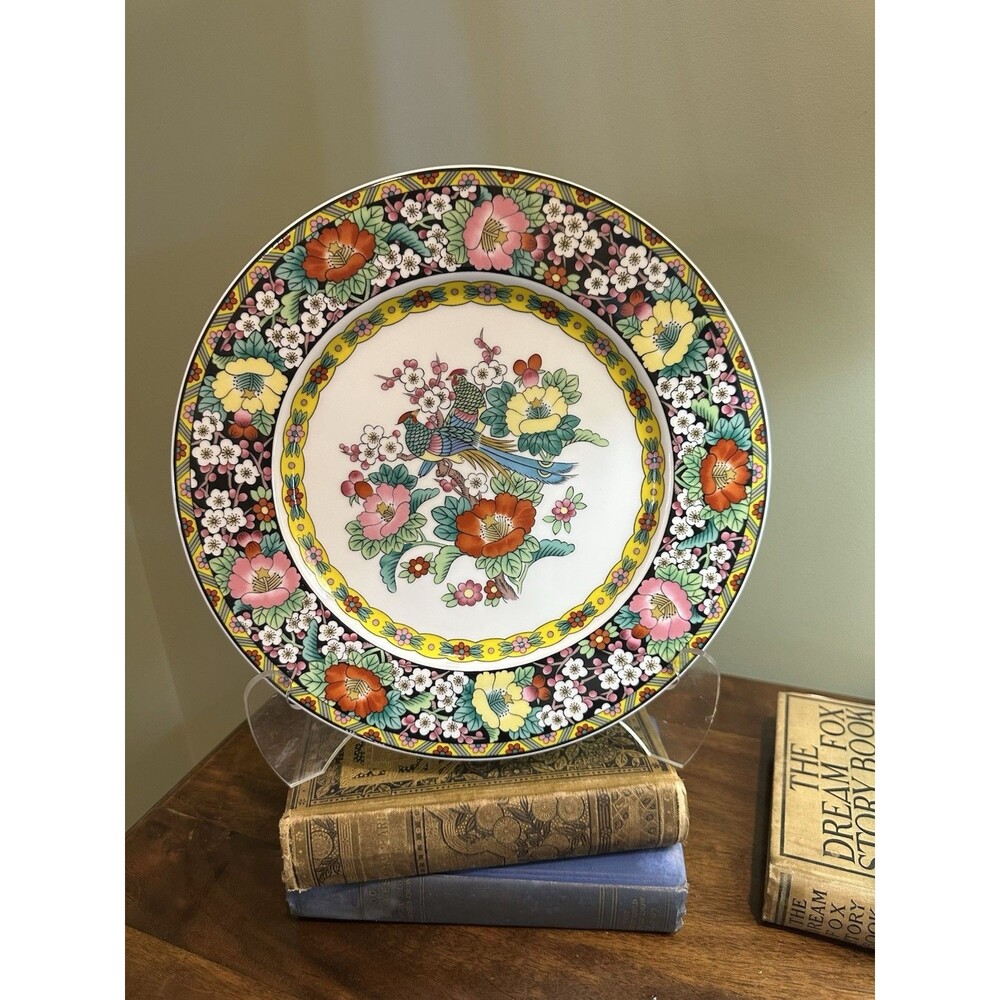 Chinoiserie Mikasa Kutani Bird Dinner Plate A7605 Bone China Narumi Japan 10.75"
